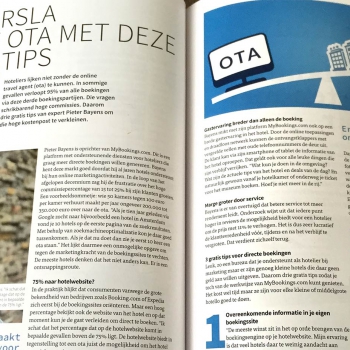 Interview in vakblad recreatie en tourisme met MyBookings.com oprichter Pieter Bayens