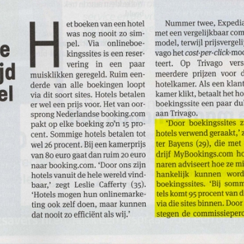 MyBookings.com in de Elsevier over de macht van OTA's